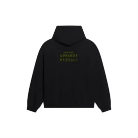 Worldwide Logo Popover Hoodie “Black Yellow” 674986TLVA71361