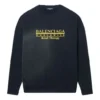 Worldwide Retail Therapy Crewneck Sweatshirt “Washed Black Yellow” 676629TLVA91361