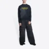 Worldwide Retail Therapy Crewneck Sweatshirt “Washed Black Yellow” 676629TLVA91361