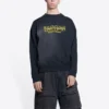 Worldwide Retail Therapy Crewneck Sweatshirt “Washed Black Yellow” 676629TLVA91361