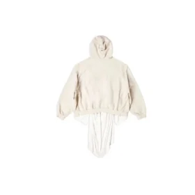 XXXL Patched T-Shirt Hoodie Oversized “Ecru” 720406TNVD99784