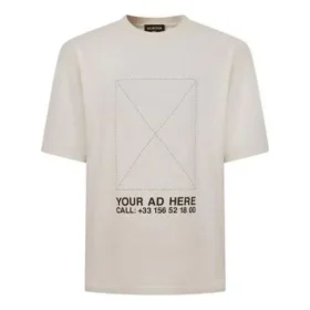 YOUR AD HERE Oversized T-shirt “Beige” 676589TLVF49054