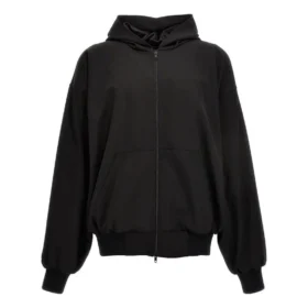 Zip-Up Hoodie Large Fit “Black” 750965TNT391000