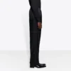 Zip-Up Nylon Track Pant “Black” 621435TIO541000
